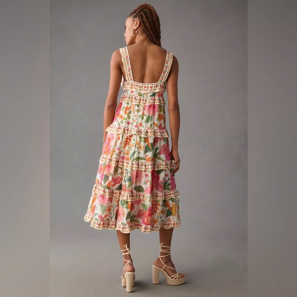 FARM Rio Macaw Bloom Ruffle Tiered Dress - Picture 6 of 15